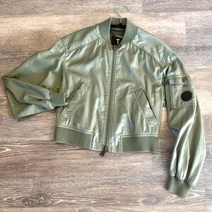 Ted Baker | Shimmer Olive Green |  Bomber Jacket | Sz: 0